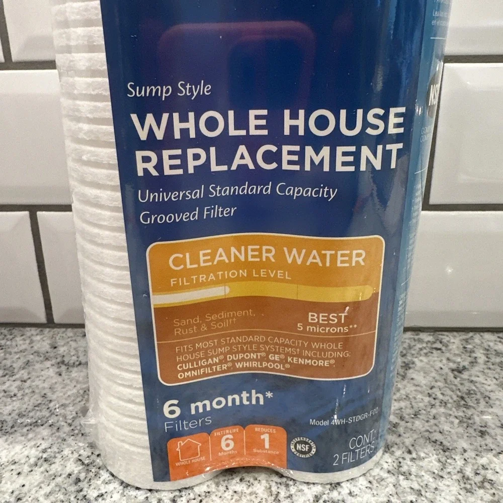 (2) Filtrete 3M Whole House Replacement 4WH-STDGR-F02 Fits Sump‎ Style Systems